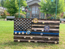 Load image into Gallery viewer, Patch and Coin Thin Blue Line Flag