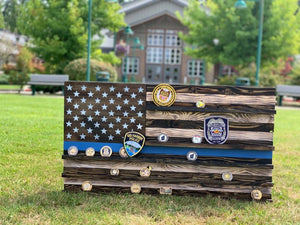 Patch and Coin Thin Blue Line Flag